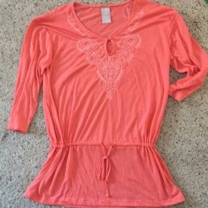 Peach lightweight ladies top